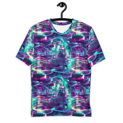 Men's Crew Neck T-Shirt - Synthwave Surge