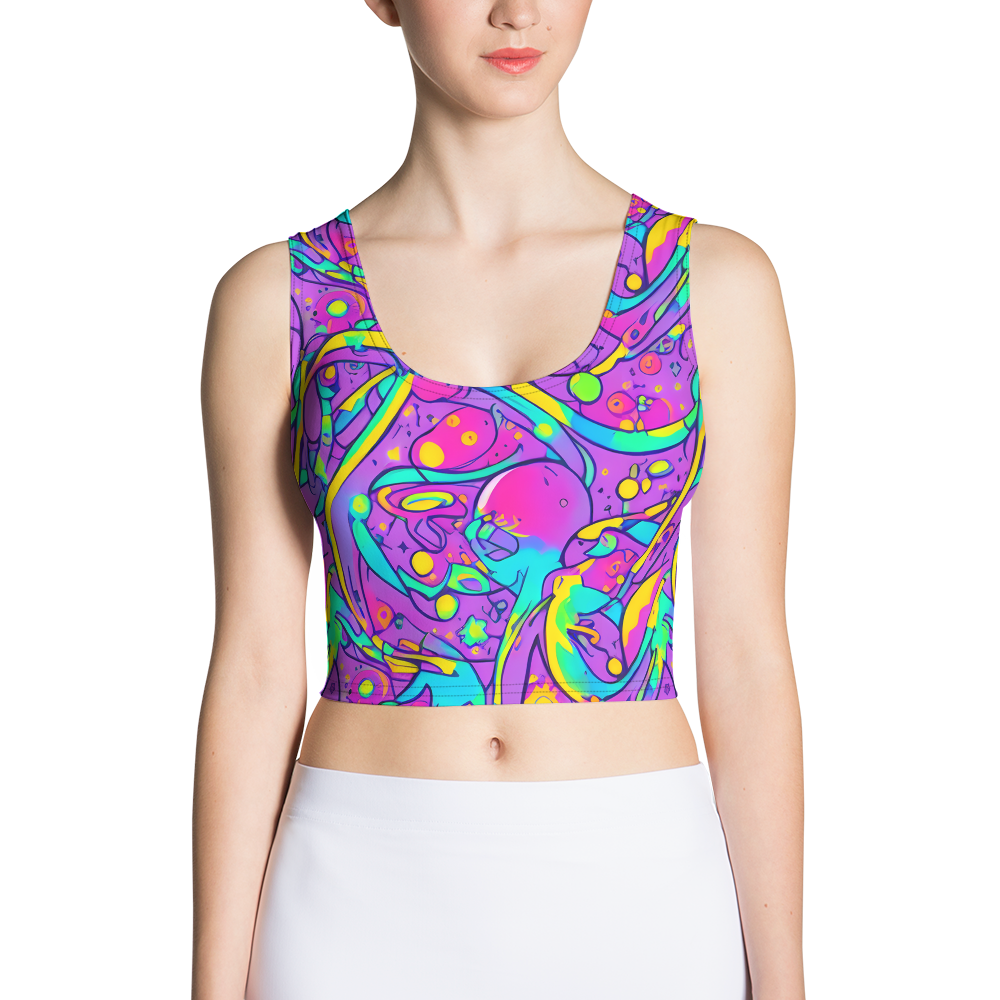 Crop Top - Neon Galaxy Whirl