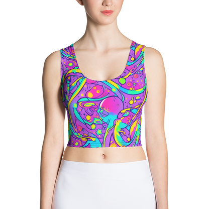 Crop Top - Neon Galaxy Whirl