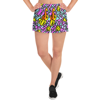 Women’s Athletic Shorts - Punk Doodles