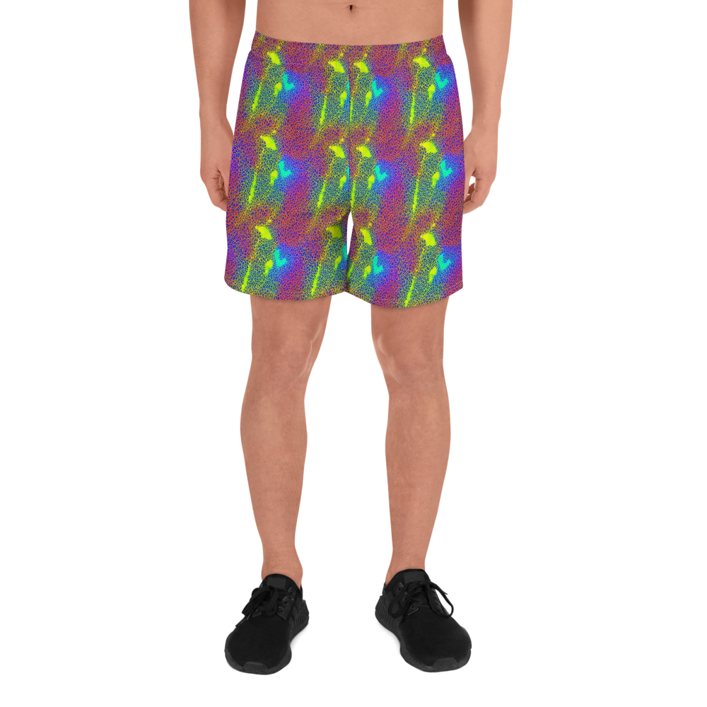 Men's Athletic Shorts - Prismatic Web