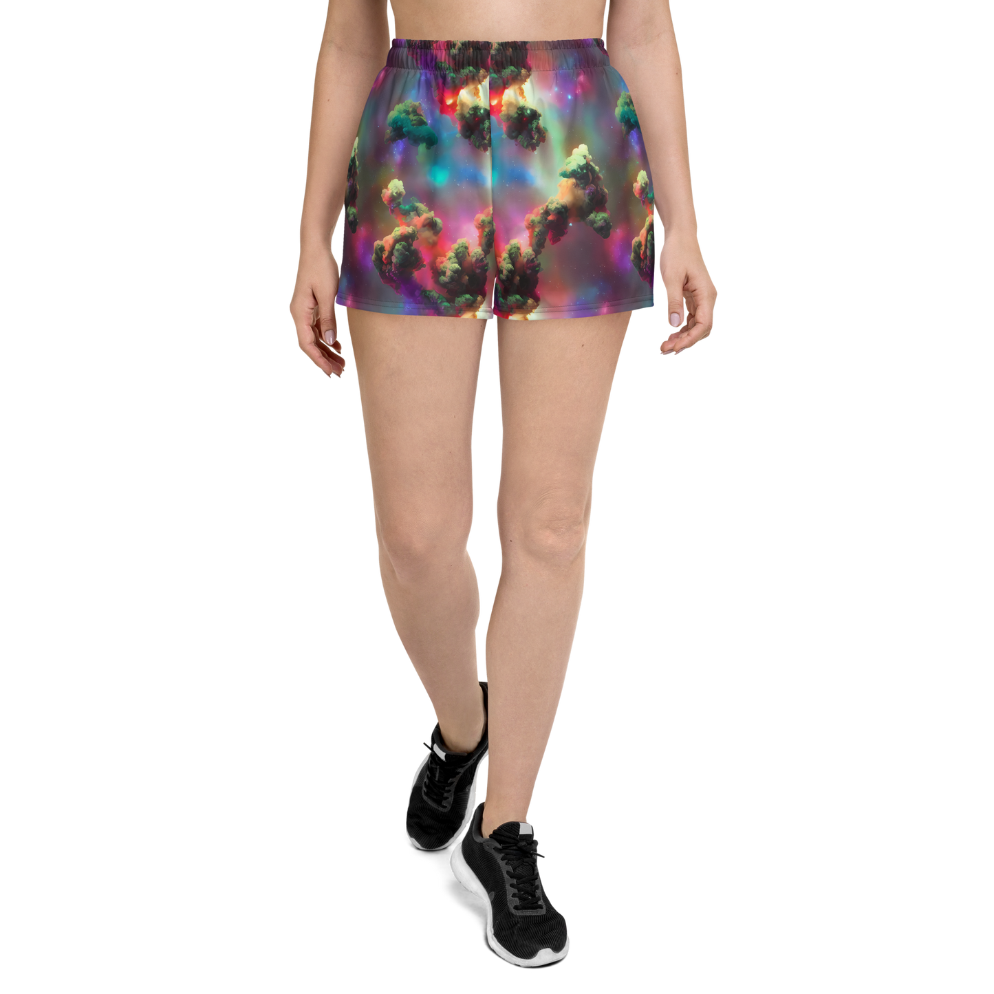 Women’s Athletic Shorts - Nebula Dreams