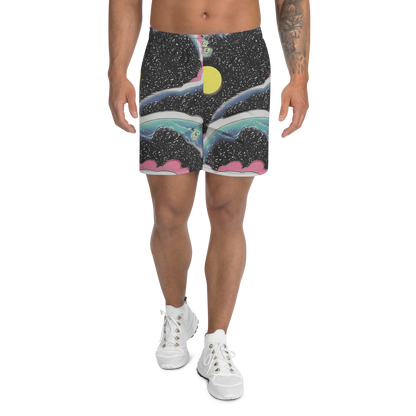 Men's Athletic Shorts - Lunar Waves