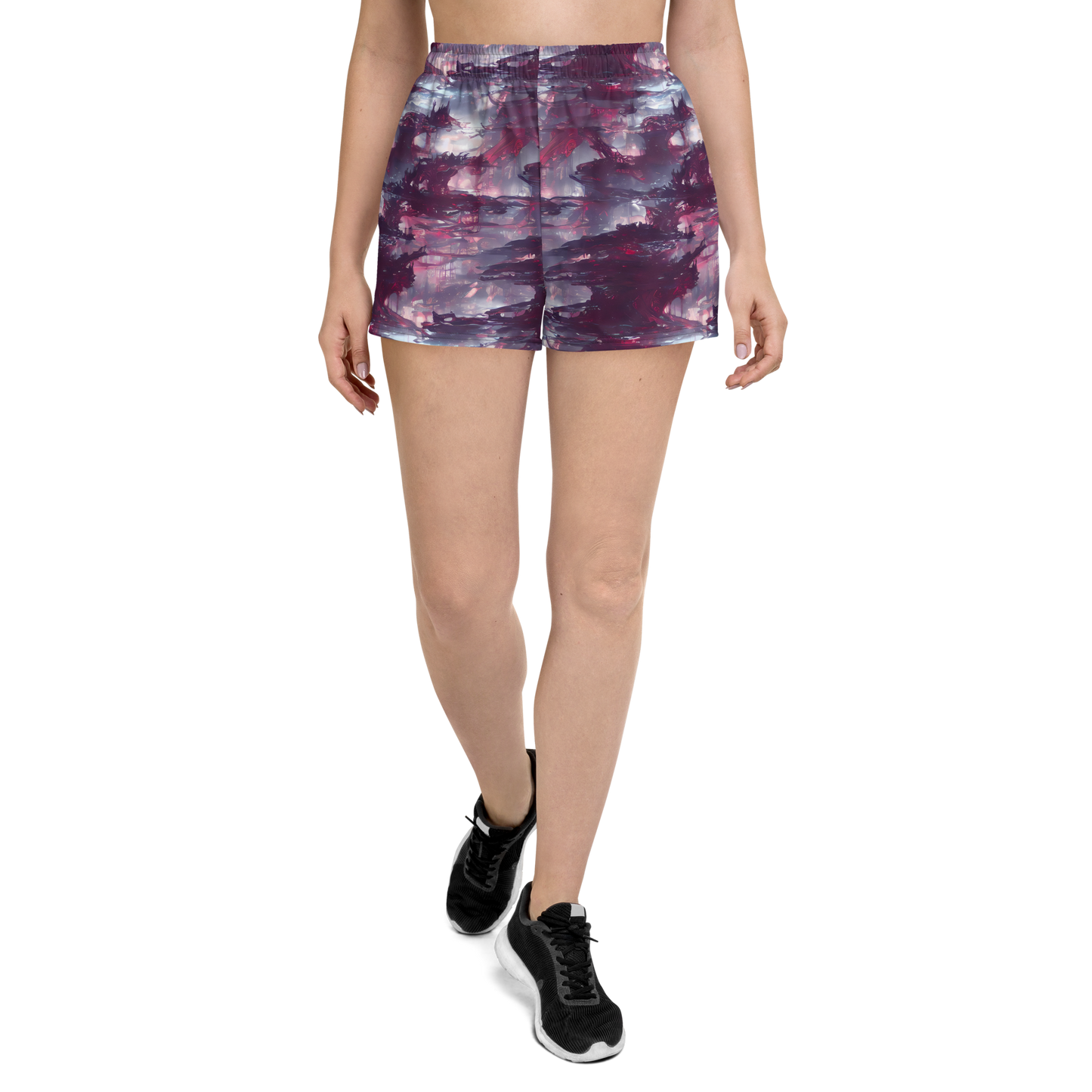 Women’s Athletic Shorts - Twilight Fortresses