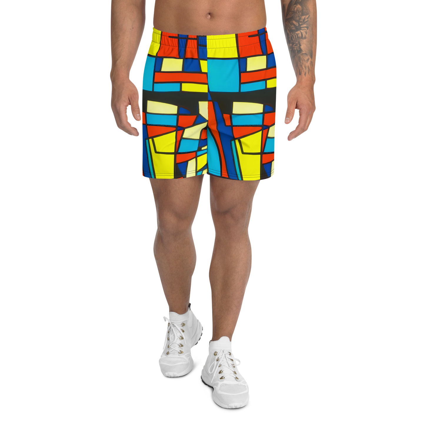 Men's Athletic Shorts - Neon Fractals