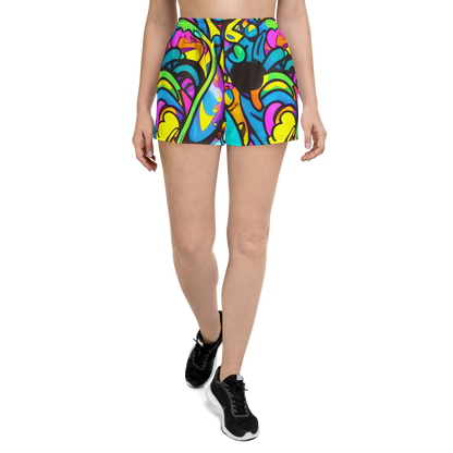 Women’s Athletic Shorts - Kaleidoscopic Flow