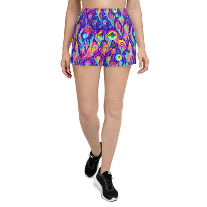 Women’s Athletic Shorts - Mystic Petal Dance