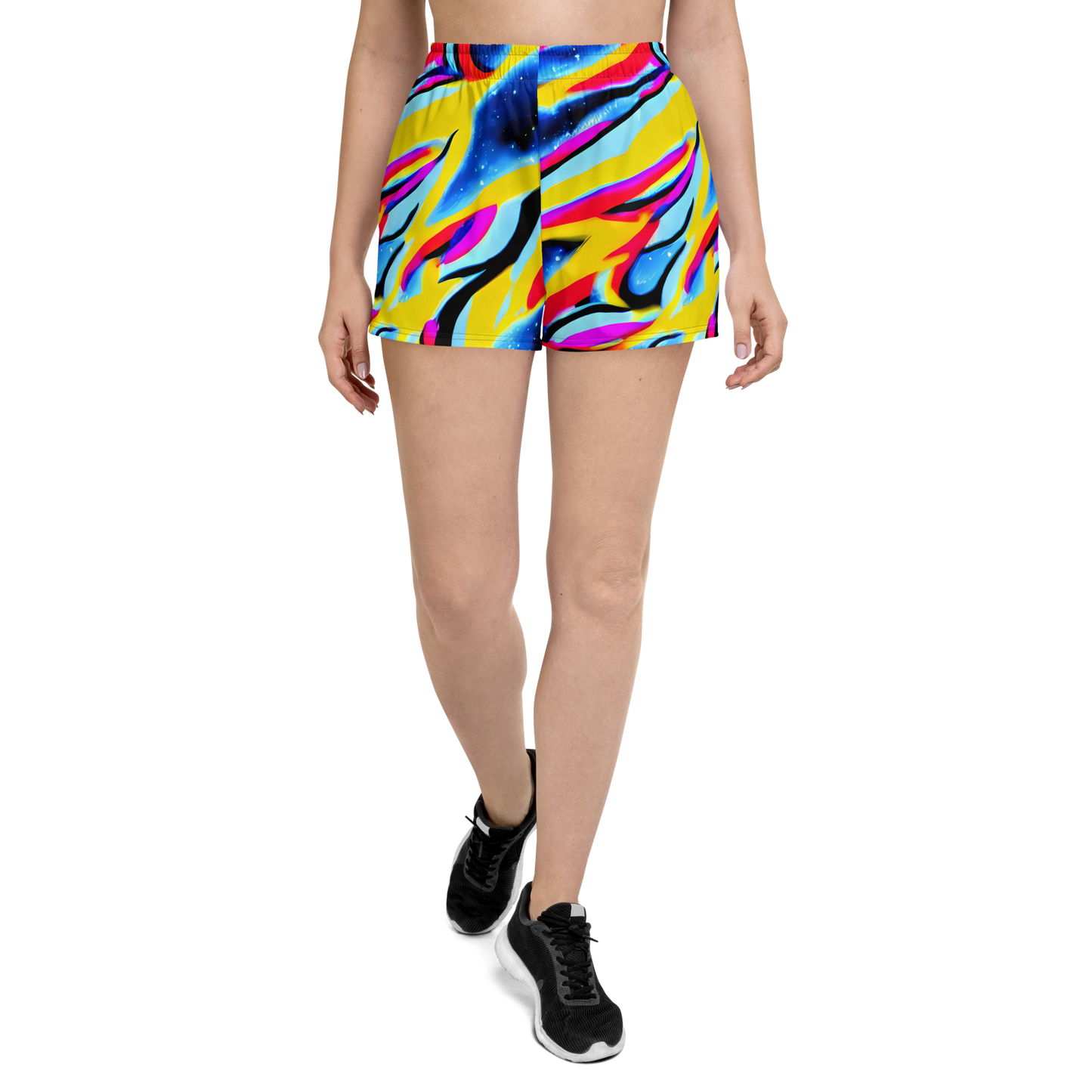 Women’s Athletic Shorts - Electric Dreamscape