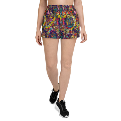 Women’s Athletic Shorts - Cosmic Collage