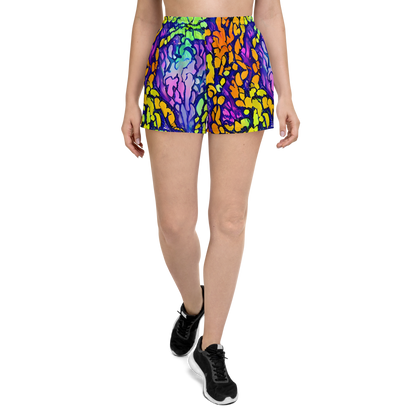 Women’s Athletic Shorts - Surreal Waveforms