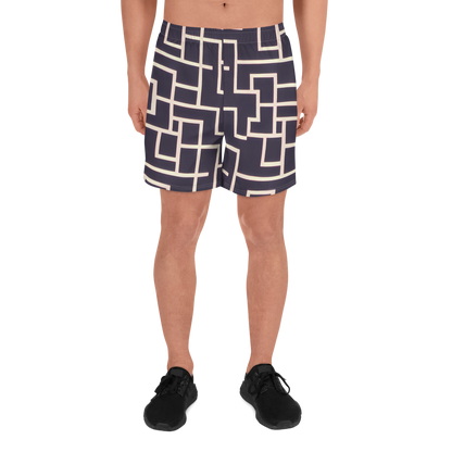 Men's Athletic Shorts - Gilded Gridlock