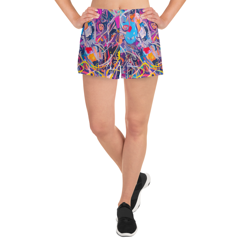 Women’s Athletic Shorts - Vibrant Fusion