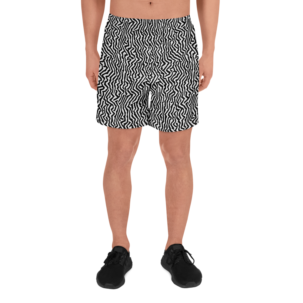 Men's Athletic Shorts - Static Swirl