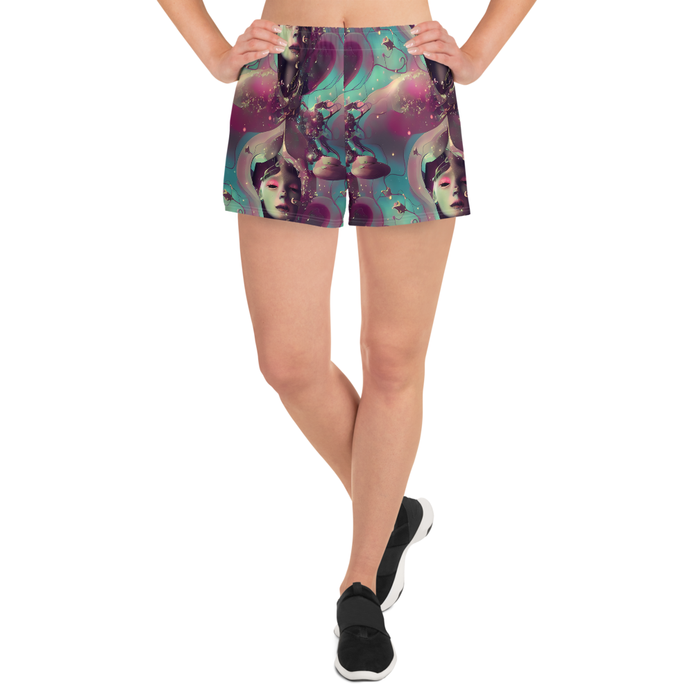 Women’s Athletic Shorts - Nouveau Galaxy