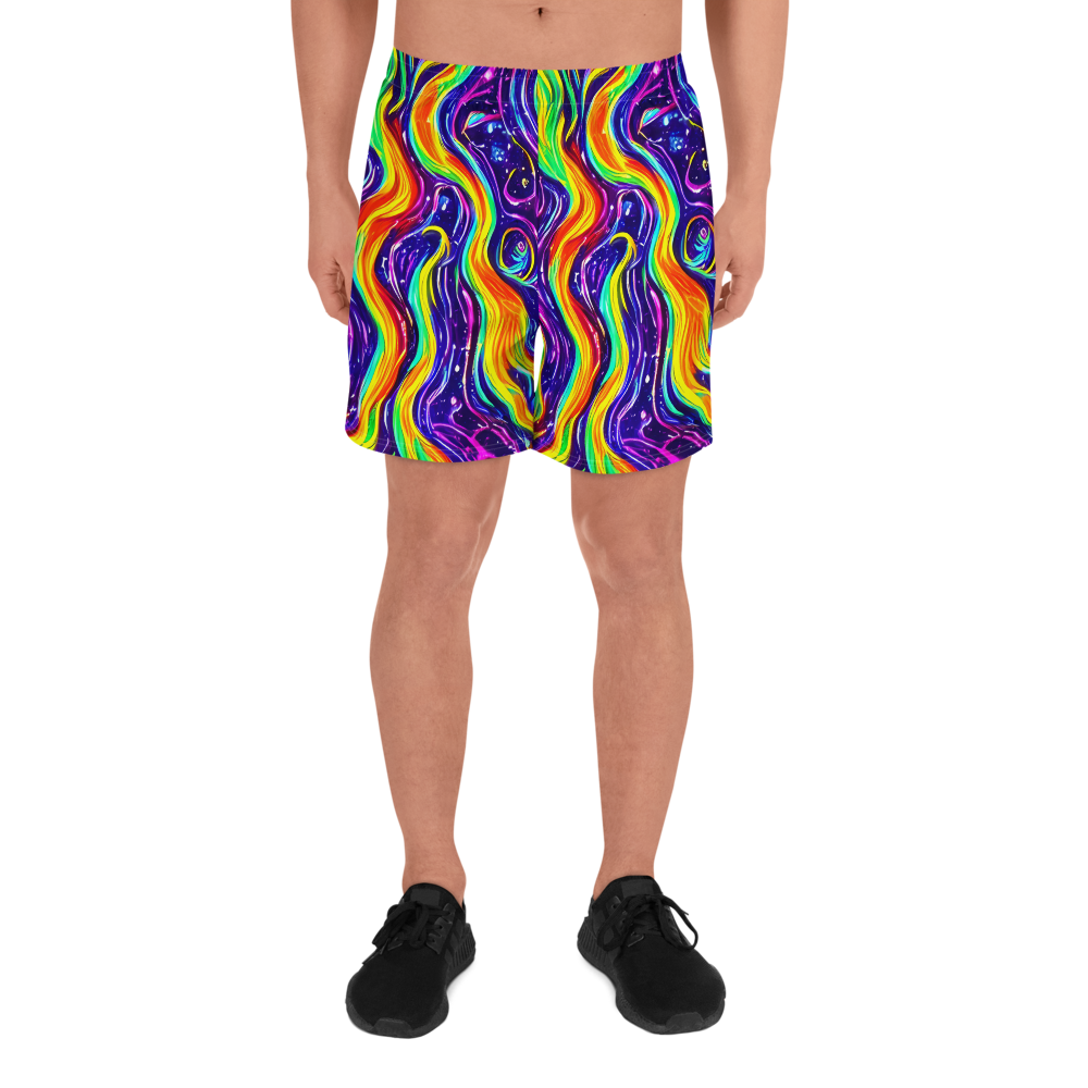 Men's Athletic Shorts - Galactic Flames