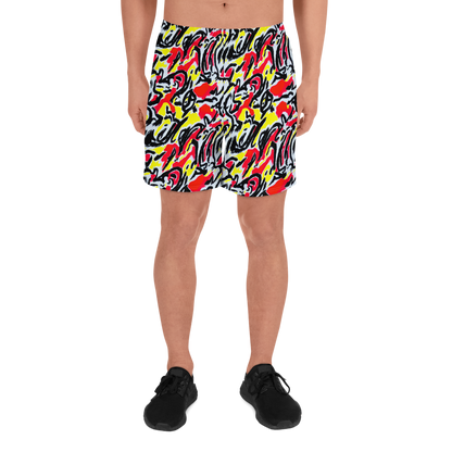 Men's Athletic Shorts - Cosmic Brushstrokes