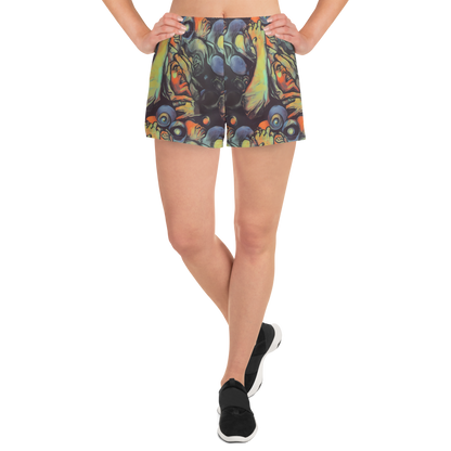Women’s Athletic Shorts - Cosmic Scream