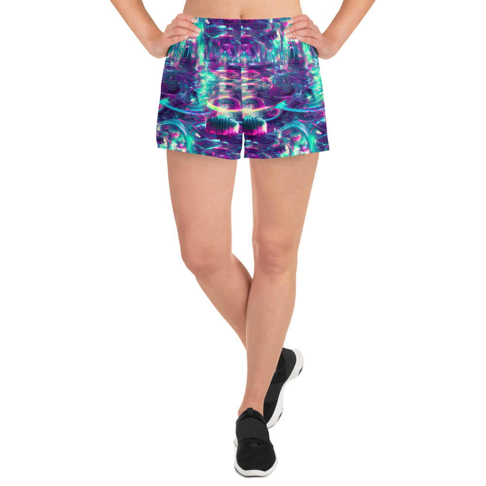 Women’s Athletic Shorts - Synthwave Surge