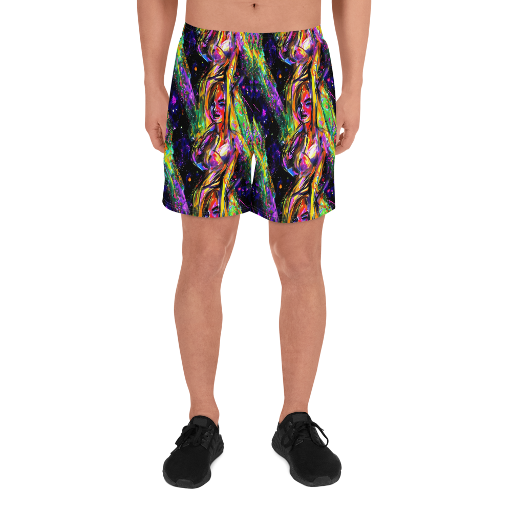 Men's Athletic Shorts - Galactic Flamenco