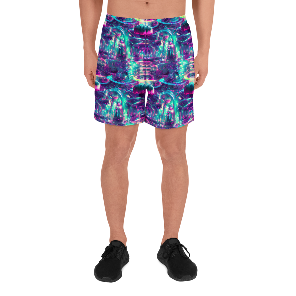 Men's Athletic Shorts - Synthwave Surge