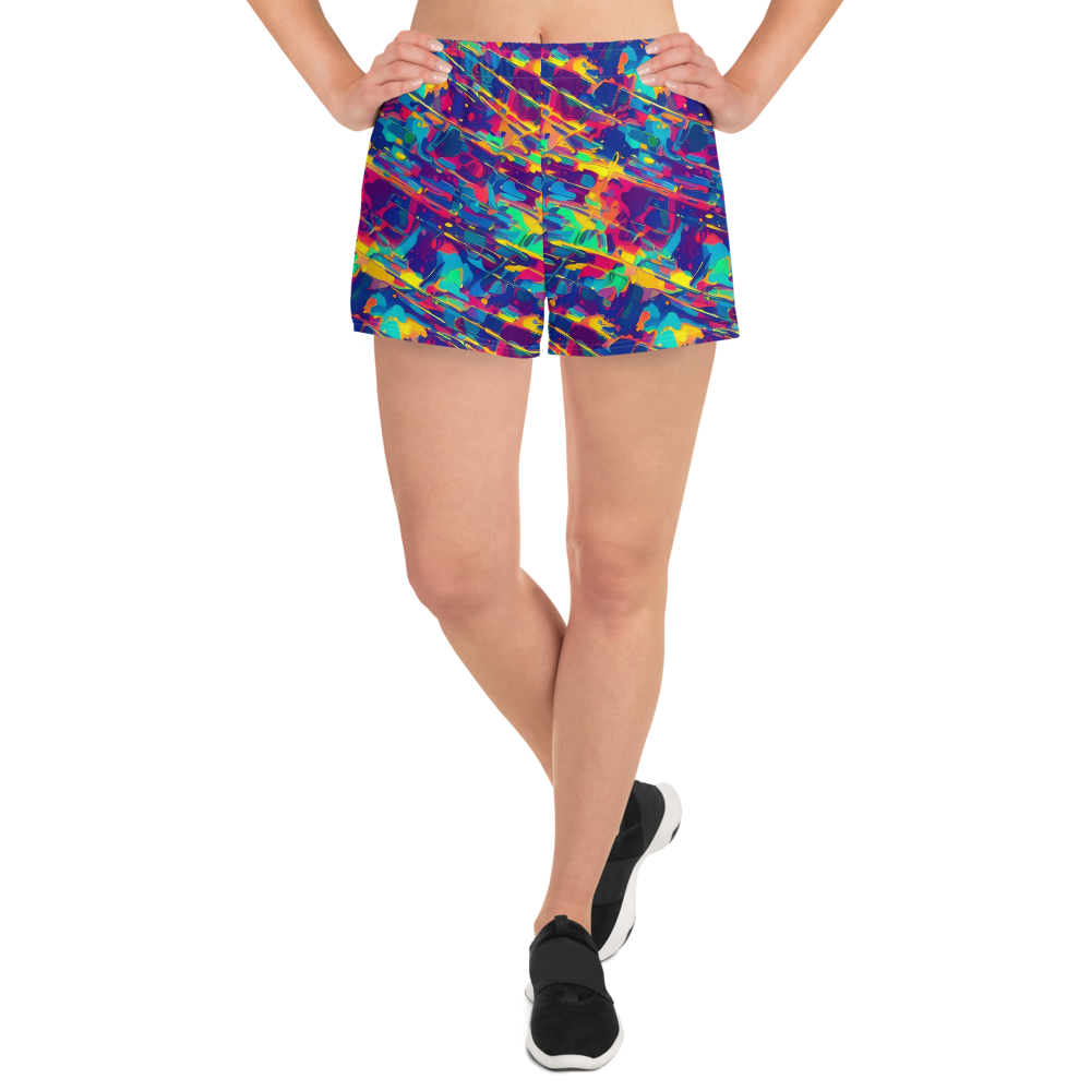 Women’s Athletic Shorts - Spectrum Streaks