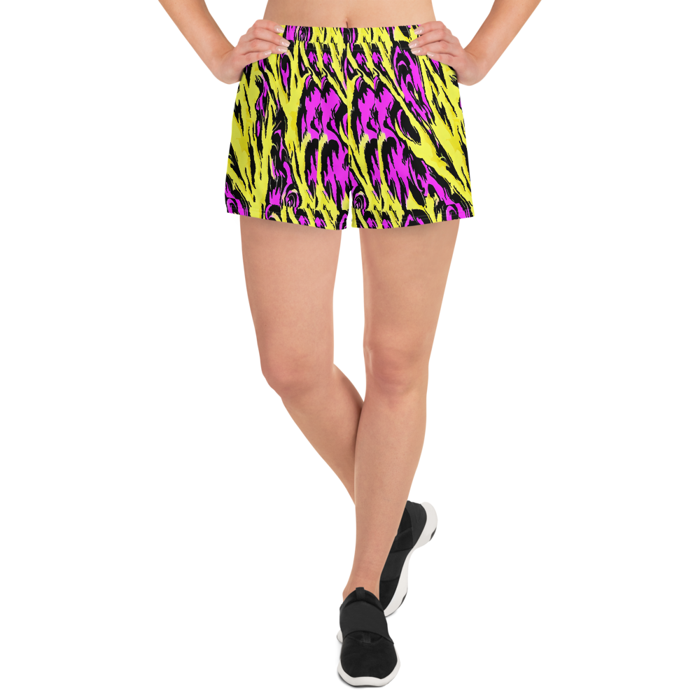 Women’s Athletic Shorts - Neon Savanna