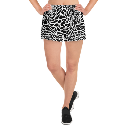 Women’s Athletic Shorts - Monochrome Mystique
