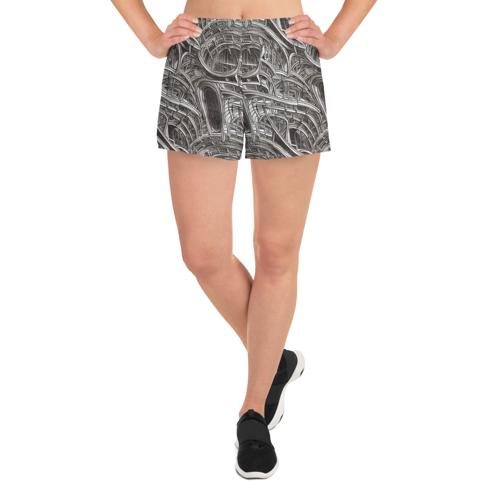Women’s Athletic Shorts - Piranesi's Dream