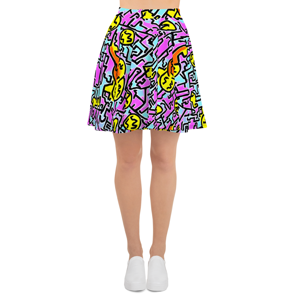 Skater Skirt - Punk Doodles