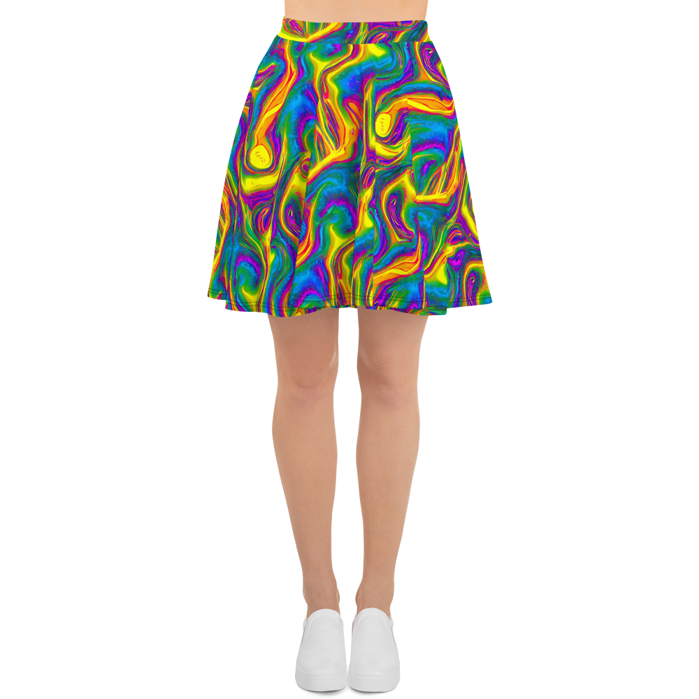 Skater Skirt - Electric Aurora