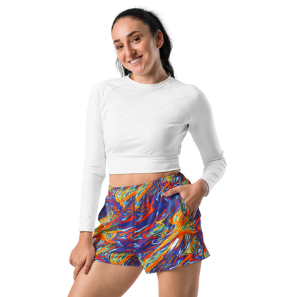 Women’s Athletic Shorts - Galactic Ember