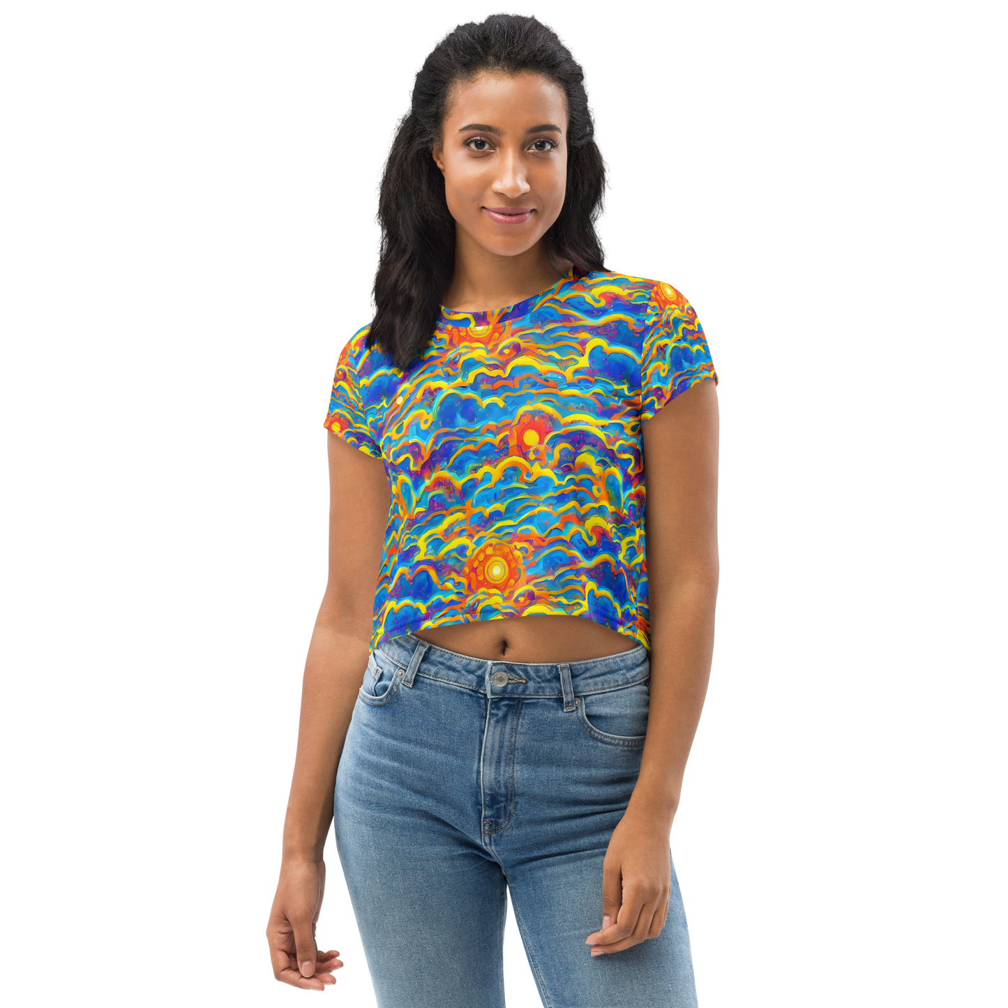 Women's Crop Tee - Chroma Ripple