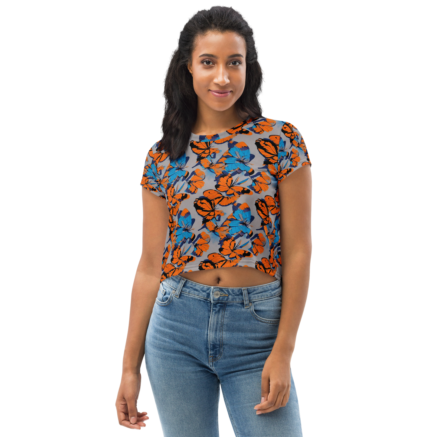 Women's Crop Tee - Flutter Wave