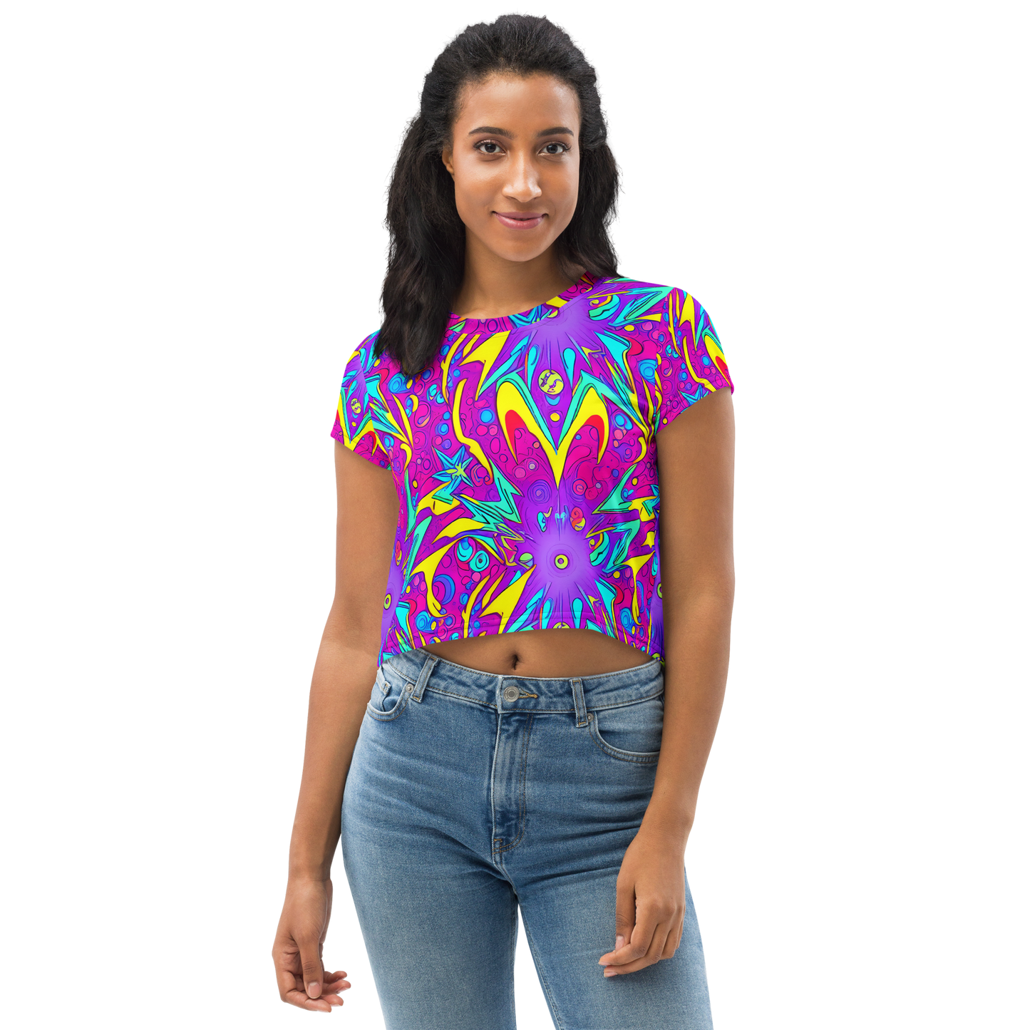 Women's Crop Tee - Nebula Radiance