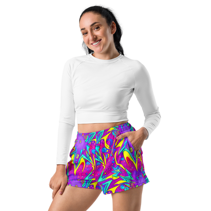 Women’s Athletic Shorts - Nebula Radiance