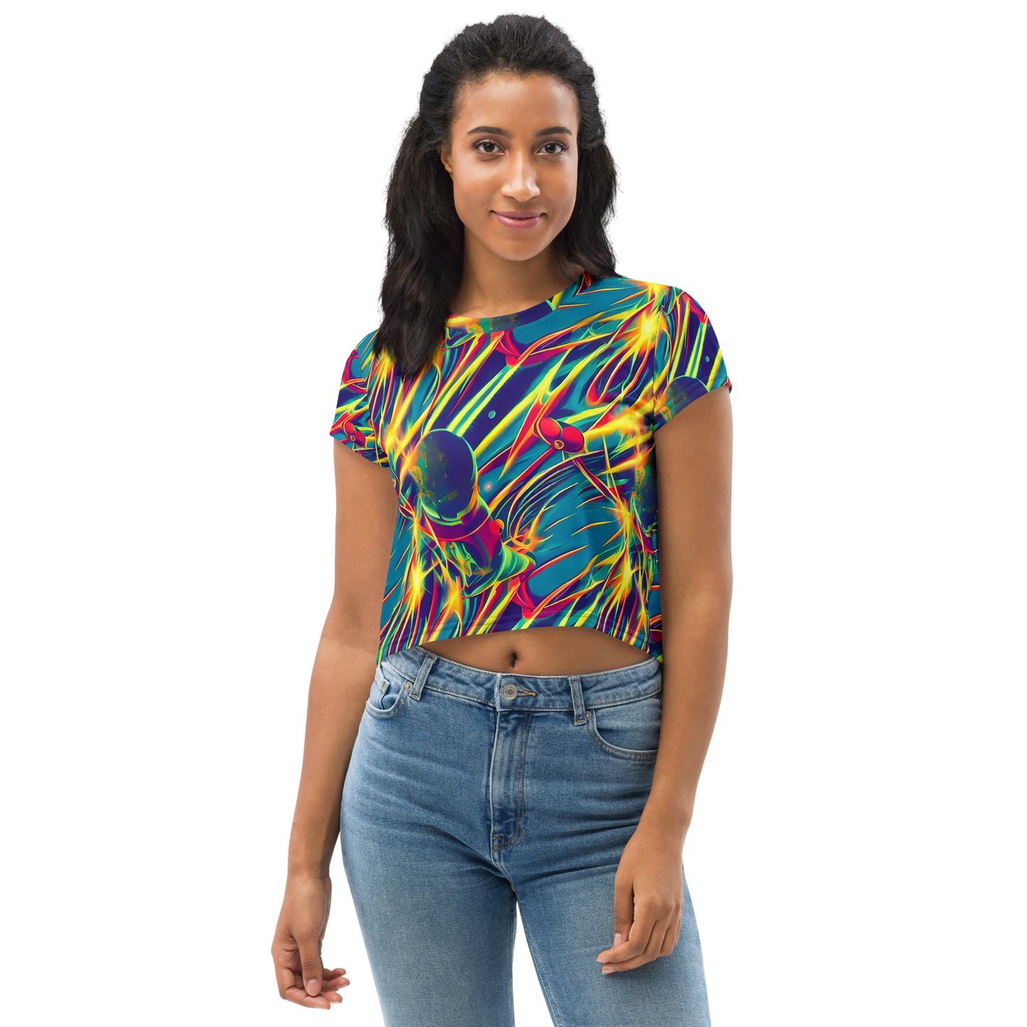 Women's Crop Tee - Cosmic Inferno