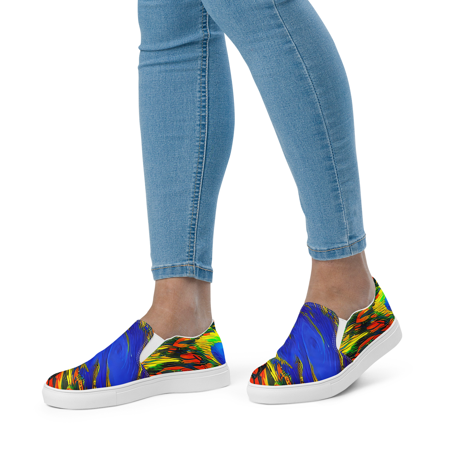 Women's Slip-On Canvas Shoes - Hodgkin's Blaze