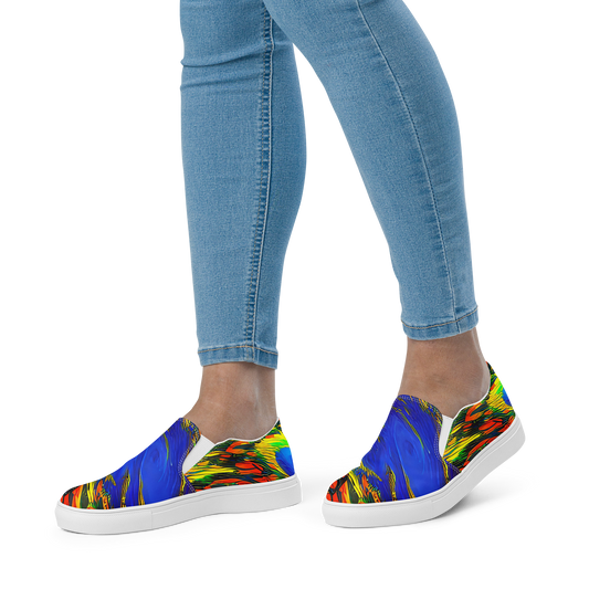 Women's Slip-On Canvas Shoes - Hodgkin's Blaze