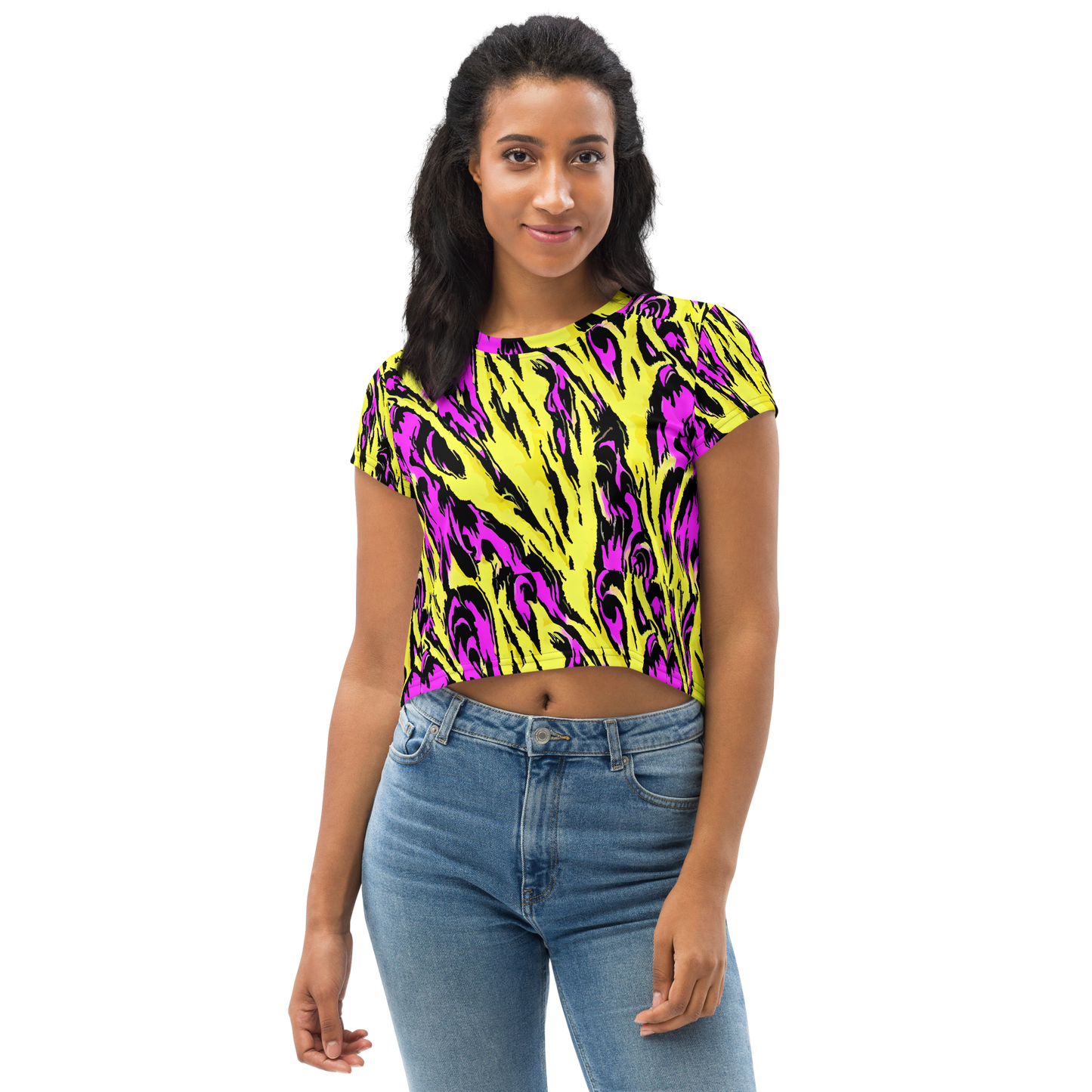 Women's Crop Tee - Neon Savanna