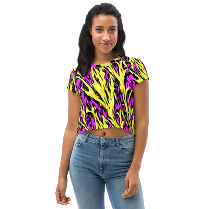 Women's Crop Tee - Neon Savanna