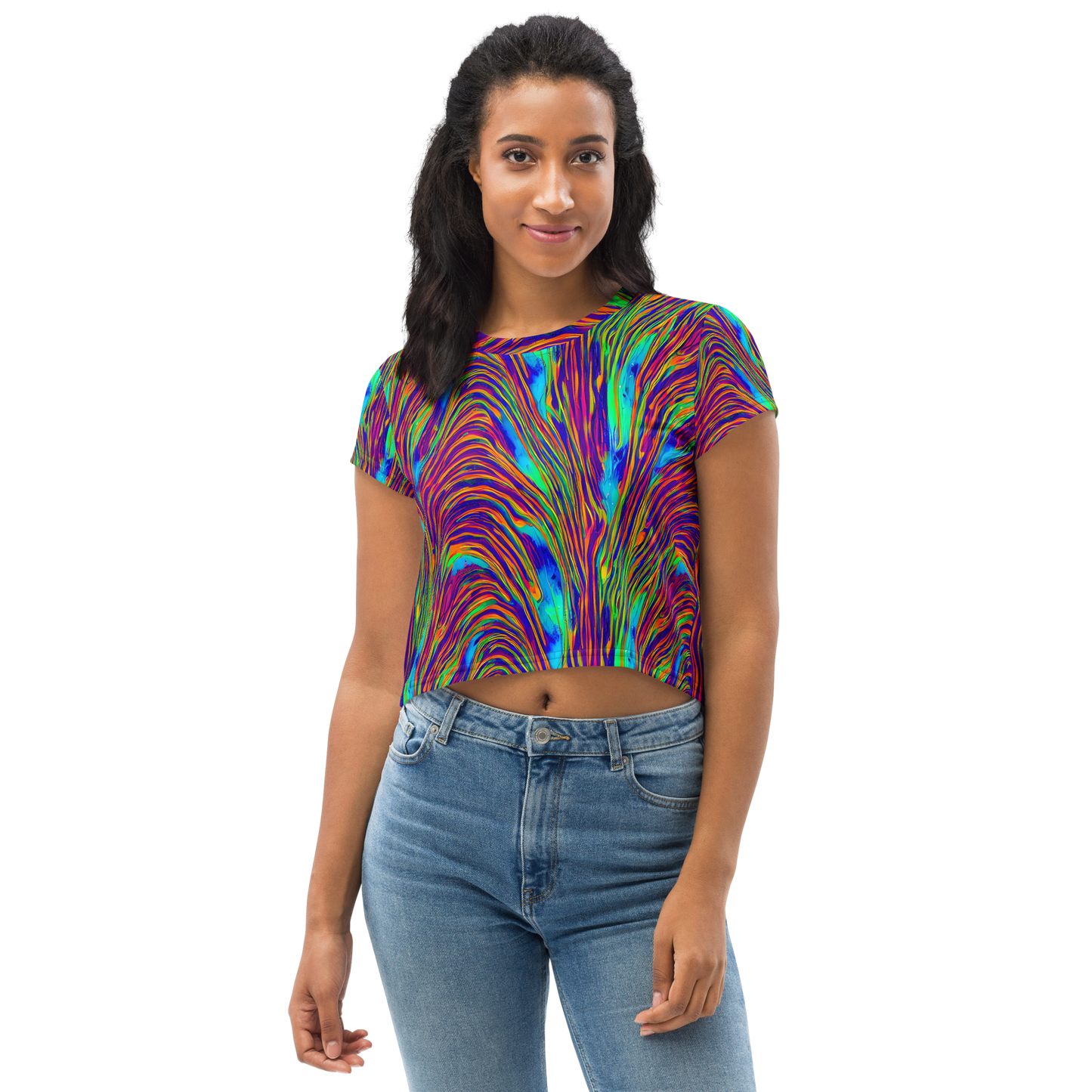 Women's Crop Tee - Lux Waves