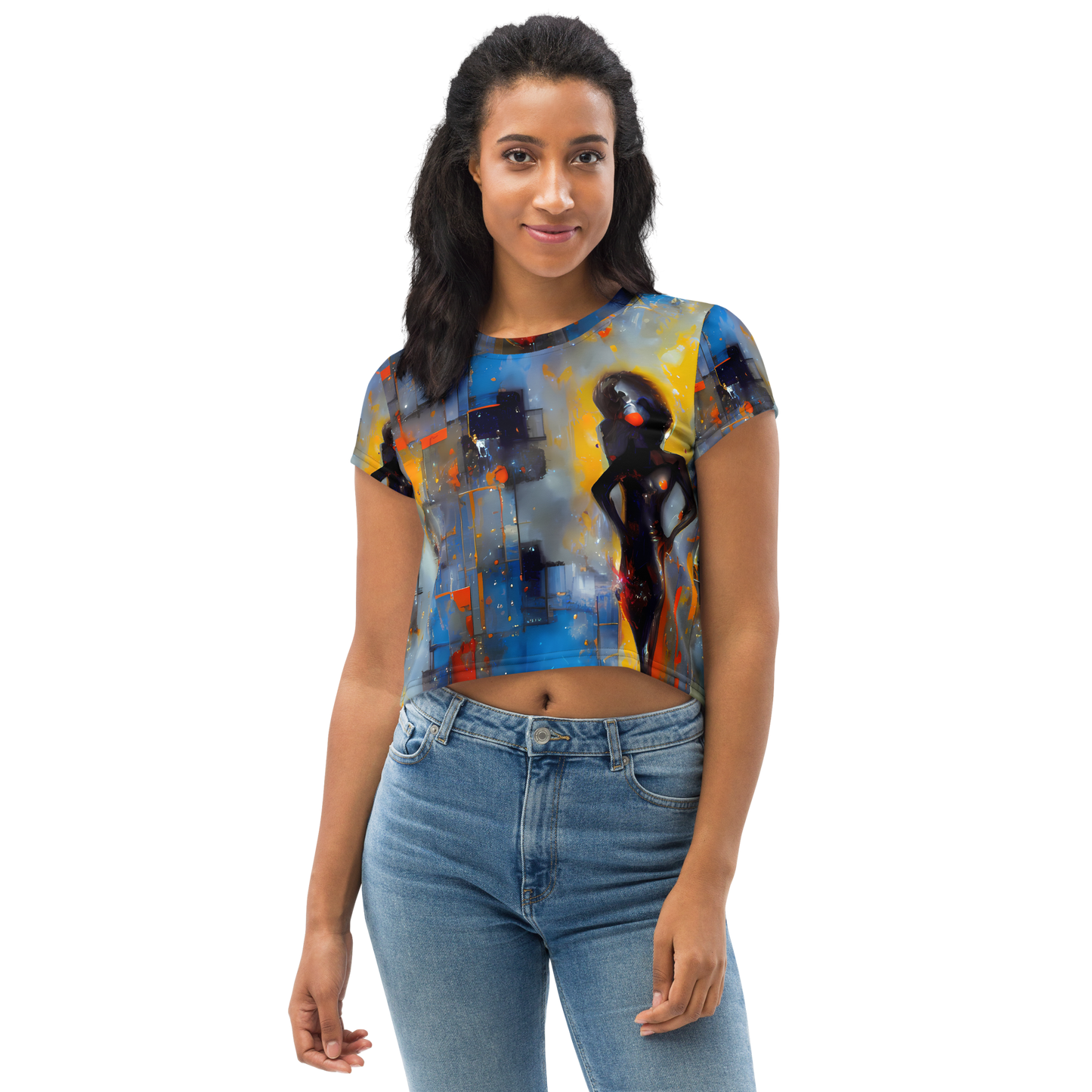 Women's Crop Tee - Neoblock Fusion