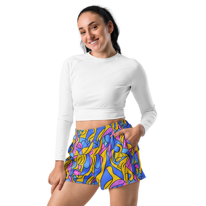 Women’s Athletic Shorts - Cosmic Curves