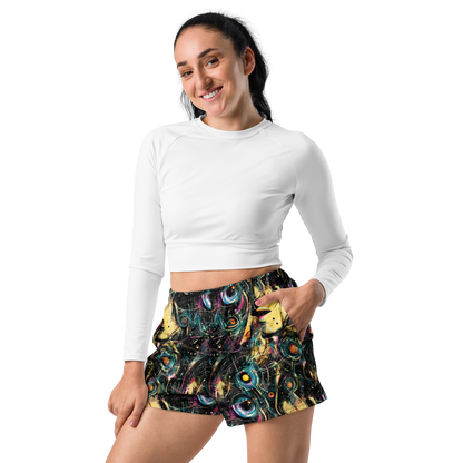 Women’s Athletic Shorts - Celestial Echoes