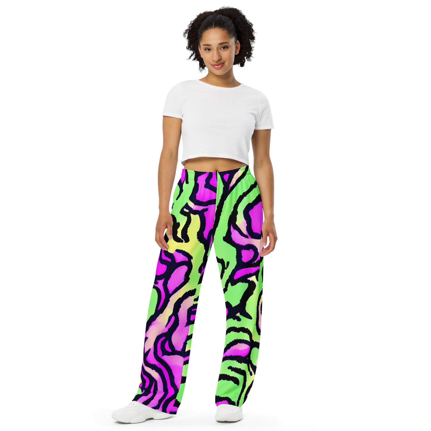 Wide-Leg Pants - Mintchine Maze