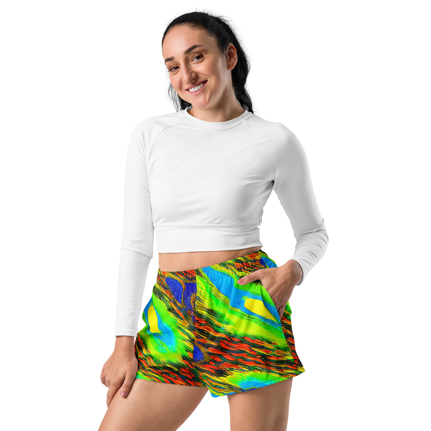Women’s Athletic Shorts - Hodgkin's Blaze
