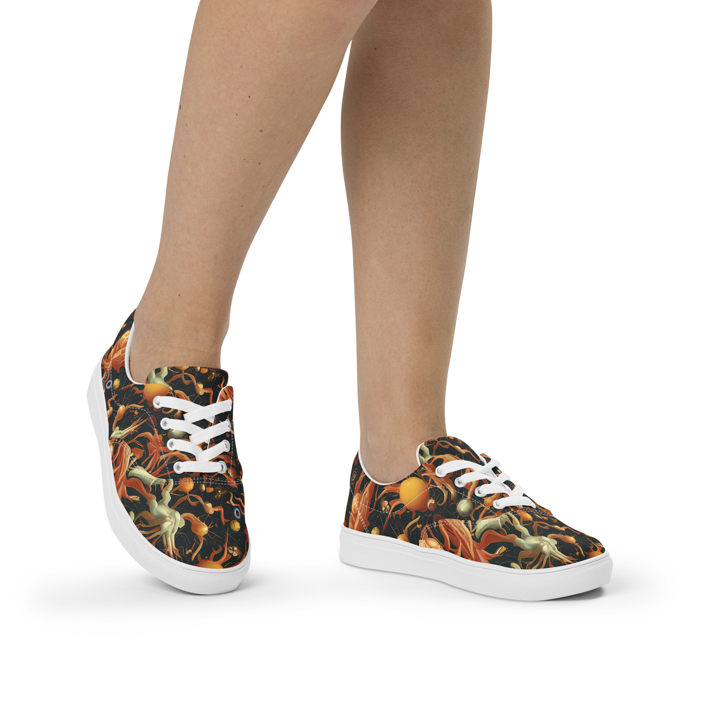 Women's Lace-Up Canvas Shoes - Bosschaert's Nebula