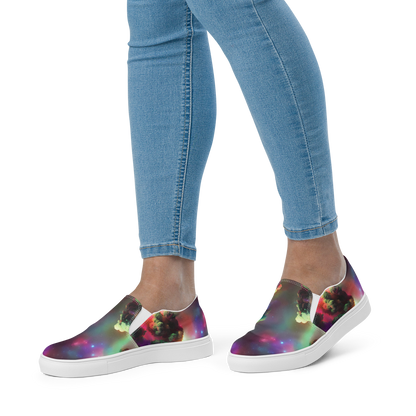 Women's Slip-On Canvas Shoes - Nebula Dreams