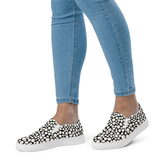 Women's Slip-On Canvas Shoes - Celestial Whimsy