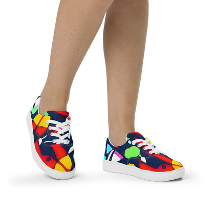 Women's Lace-Up Canvas Shoes - Chagall's Dream